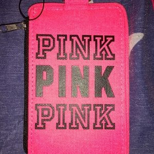 VS Pink Cardholder W/Lanyard